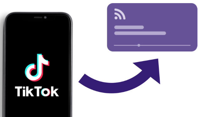 screeshot showing TikTok pointing to Podcast player